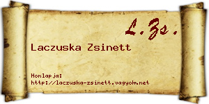 Laczuska Zsinett névjegykártya